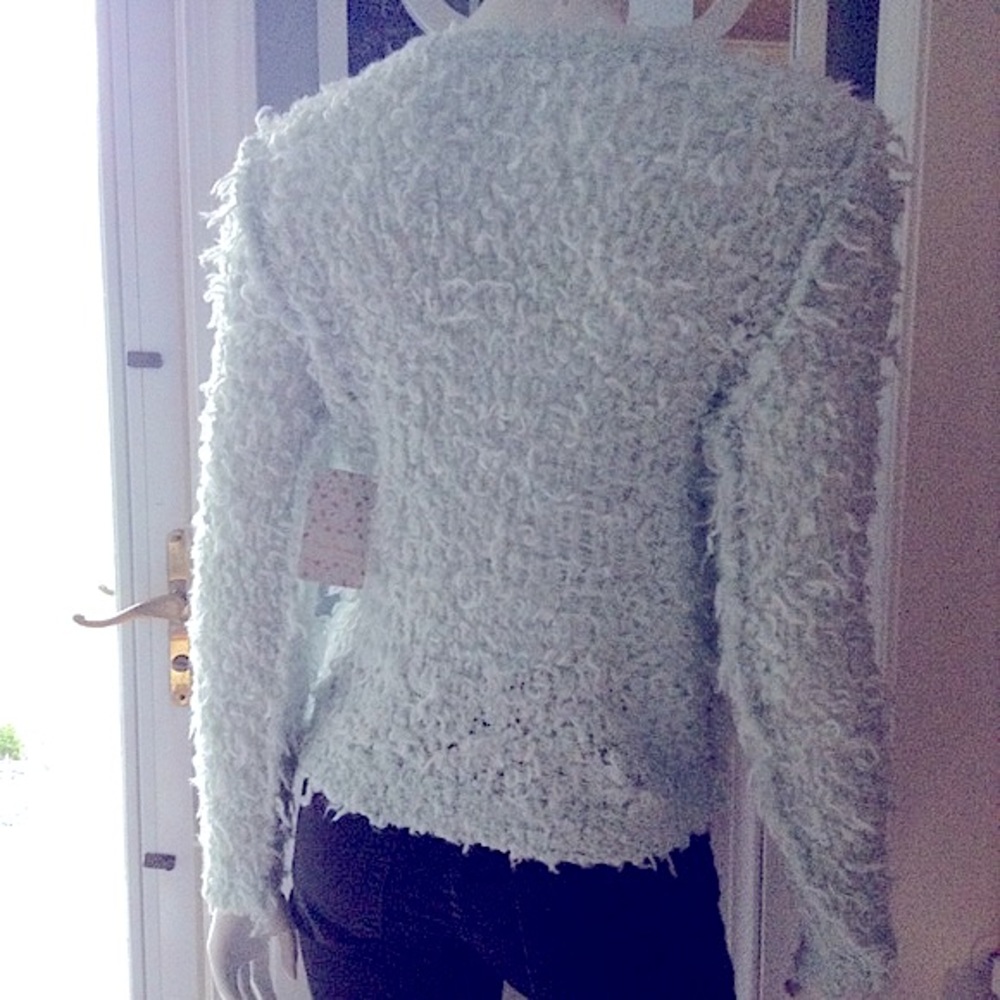 NWT FREE PEOPLE rag sweater mint green small - Picture 2 of 3